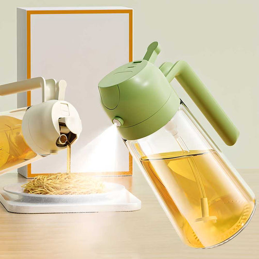 Oil Dispenser & Mist Spray Bottle – 500ml Leakproof Cooking Oil Container