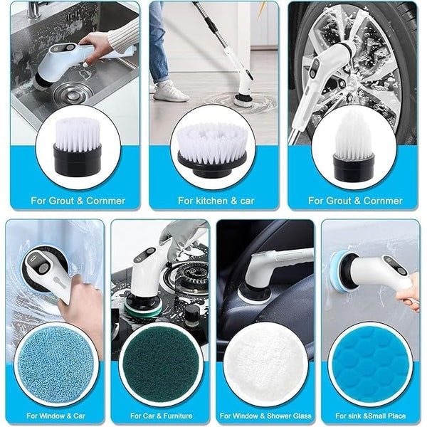 9-in-1 Cordless Electric Spin Scrubber – Deep Cleaning Tool