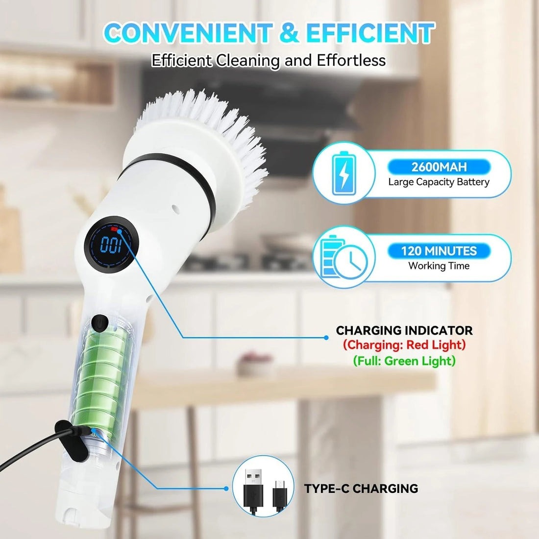 9-in-1 Cordless Electric Spin Scrubber – Deep Cleaning Tool