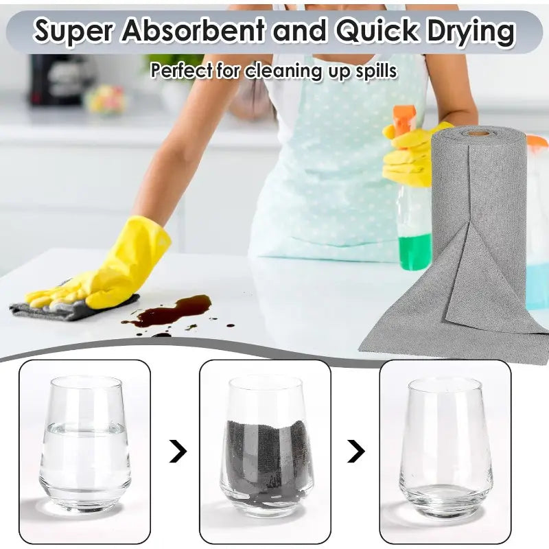 Shopycart® Microfibre Cleaning Cloth Roll - High Quality Guaranteed