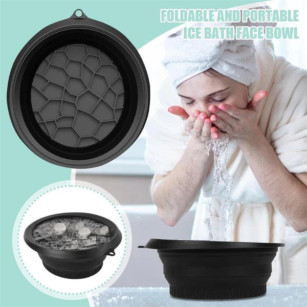 Ice Face Therapy Bowl - Collapsible Silicone for Skin Tightening & Glow