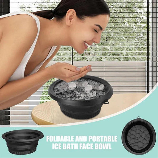 Ice Face Therapy Bowl - Collapsible Silicone for Skin Tightening & Glow